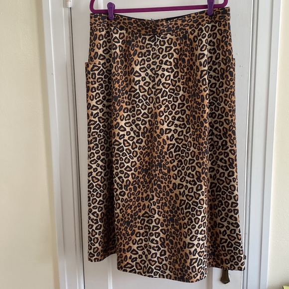 NWT Raey animal print button front skirt size 14 - Picture 6 of 9